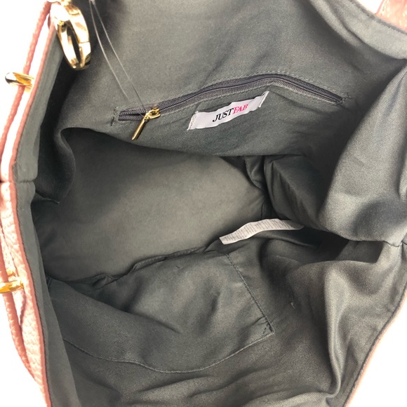 JustFab Women Tote Purse with Shoulder Strap NEW - Picture 5 of 8